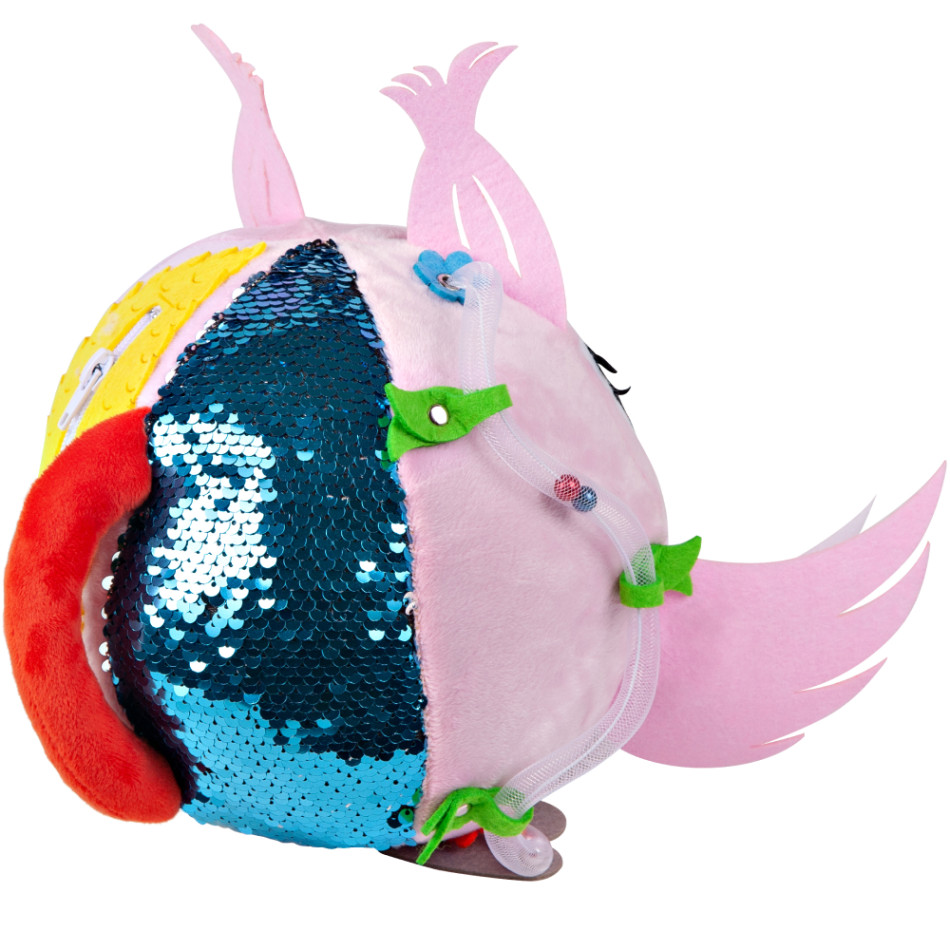 Мягкий бизиборд мячик Совушка Макси, розовая (К-07)